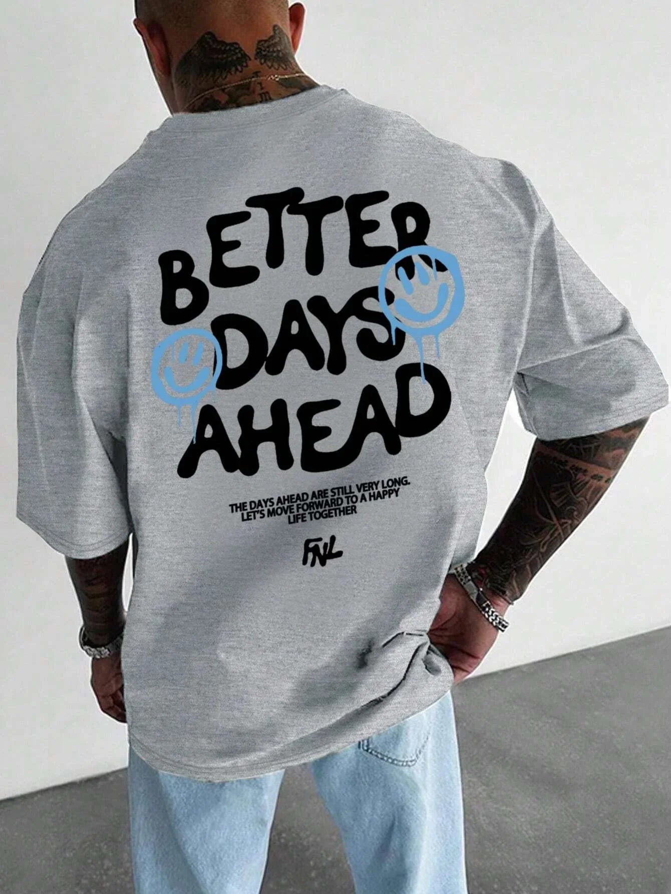 Better Days Ahead Letter Graphic Men Women T-Shirt O-Neck Casual Oversize T-Shirt Fashion Cotton Tee Clothes Summer Loose Tshirt