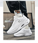 Mens Running Shoes Pro Training Mesh Breathable Flat Sneakers 2024 Trendy Couple Tennis Shoes for Men and Women Big Size