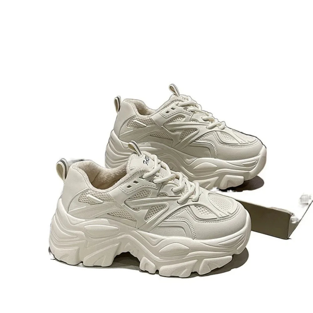 New Summer Black Women New Fashion Platform Sport designer Shoes Women Casual Chunky Sneakers Women Mesh Leather Platform Shoes