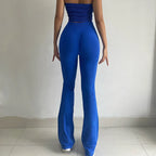 Fast-drying High-waisted Yoga Bell-bottoms Tight-fitting Long-legged Stretch Leggings Hip-lift Running Slimming Athletic Pants