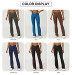 Women Cross Waist Fitness Breathable Yoga Training Gym Outdoor Dance Sport Flare Pants