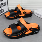 Summer Men's Outdoor Sandals Slippers Beach Comfortable Slides Soft Clogs Men Casual Water Garden Shoes Men Women Beach Sandals