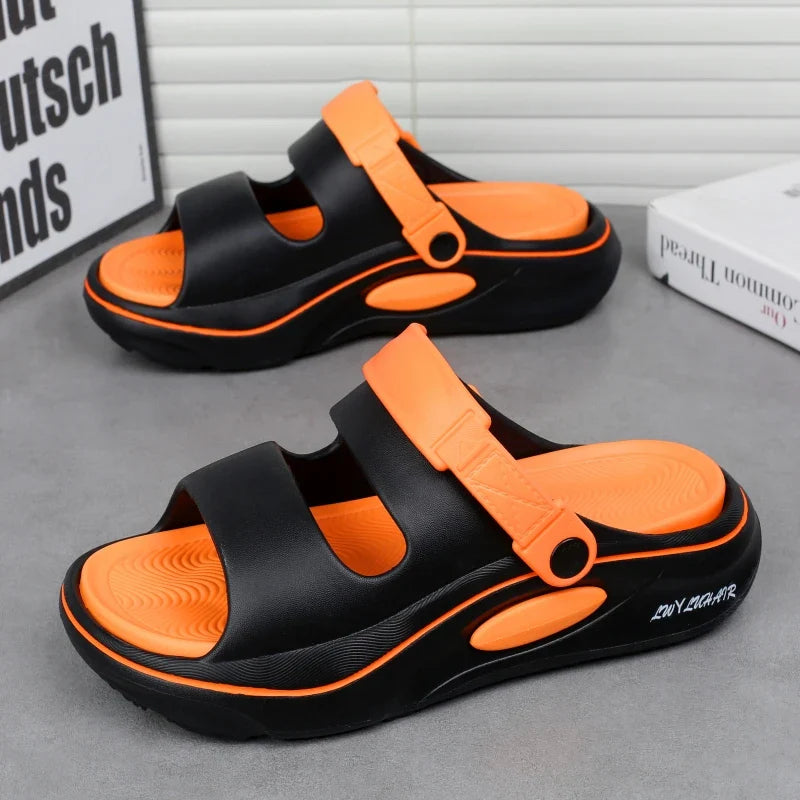 Summer Men's Outdoor Sandals Slippers Beach Comfortable Slides Soft Clogs Men Casual Water Garden Shoes Men Women Beach Sandals