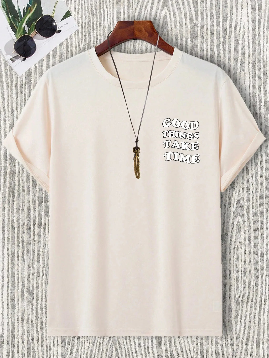 Good Things Take Time Men Women Unisex Cotton T-shirt Luxury Brand Rap Big Size Top Short Sleeve Streetwear Classic Back Tee 4XL