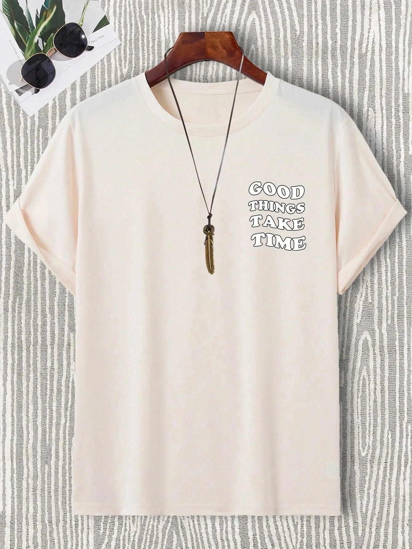 Good Things Take Time Men Women Unisex Cotton T-shirt Luxury Brand Rap Big Size Top Short Sleeve Streetwear Classic Back Tee 4XL