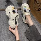 Women Sandals Cartoon Cute Dog Platform Hole Shoes Female Stepping on Poo Feeling Beach Shoes Summer 2024 New Slippers Wholesale