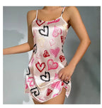 Women Nightdress Sexy Sleepwear Pajamas Nightgowns Slip Skirt Loungewear Nightie Ladies Summer Casual Home Clothes Pyjama Femme