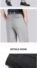 Formal Pants Men's Summer Thin Autumn Thick Black Blue Grey Stretch Bussiness Loose Suit Big Plus Size Office Trousers YYQWSJ