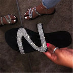 Women Summer Flat Bling Slippers Female Flip Flops Sandals Outdoor Beach Women Sandals  Glitter Shoes for Women 2024