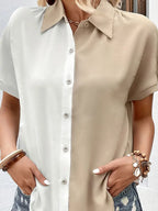 Women's Plus Size Shirt Summer Chic Elegant Shirt For Chubby Women's Fashion Shirt