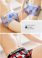 Lightweight Ice Silk Mens Underwear Elastic waistband Boyshorts Cotton 3D-Pouth Youth Boxer shorts Loose Male Boxer Underpants