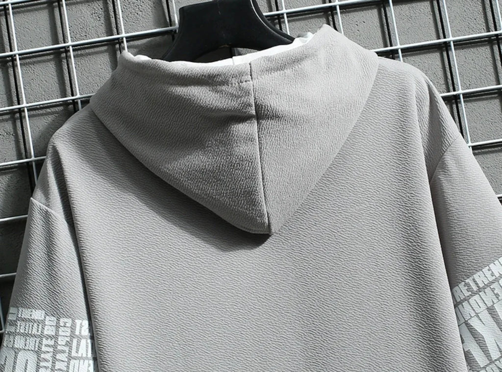 Summer T shirt Men's Hoodies Men Clothing Casual Harajuku Streetwear Print Hooded Top Short Sleeve Sweatshirts Men