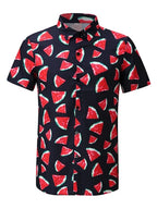 Men's Astronaut Printed Shirts 2023 Summer Hawaii Short Sleeved Shirt Men's Beach Breathable Tops Outdoor Street men's Clothing