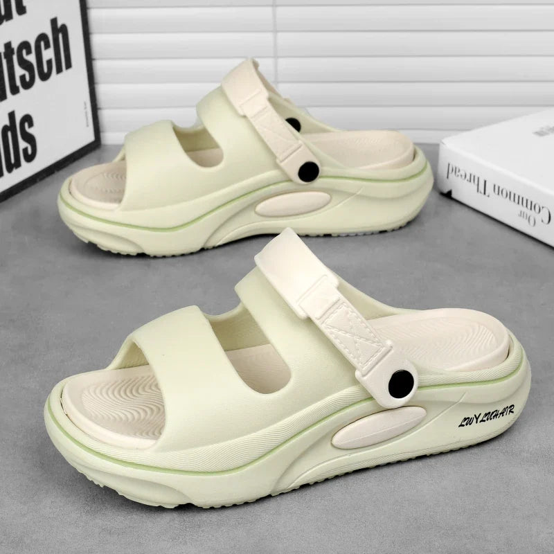 Summer Men's Outdoor Sandals Slippers Beach Comfortable Slides Soft Clogs Men Casual Water Garden Shoes Men Women Beach Sandals