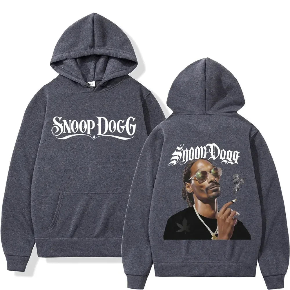 Male Fashion Y2K Long Sleeve Pullovers Sweatshirt Streetwear Vintage Snoop Dogg Graphic Hoodie Men Casual Hip Hop Style Hoodies