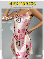 Women Nightdress Sexy Sleepwear Pajamas Nightgowns Slip Skirt Loungewear Nightie Ladies Summer Casual Home Clothes Pyjama Femme