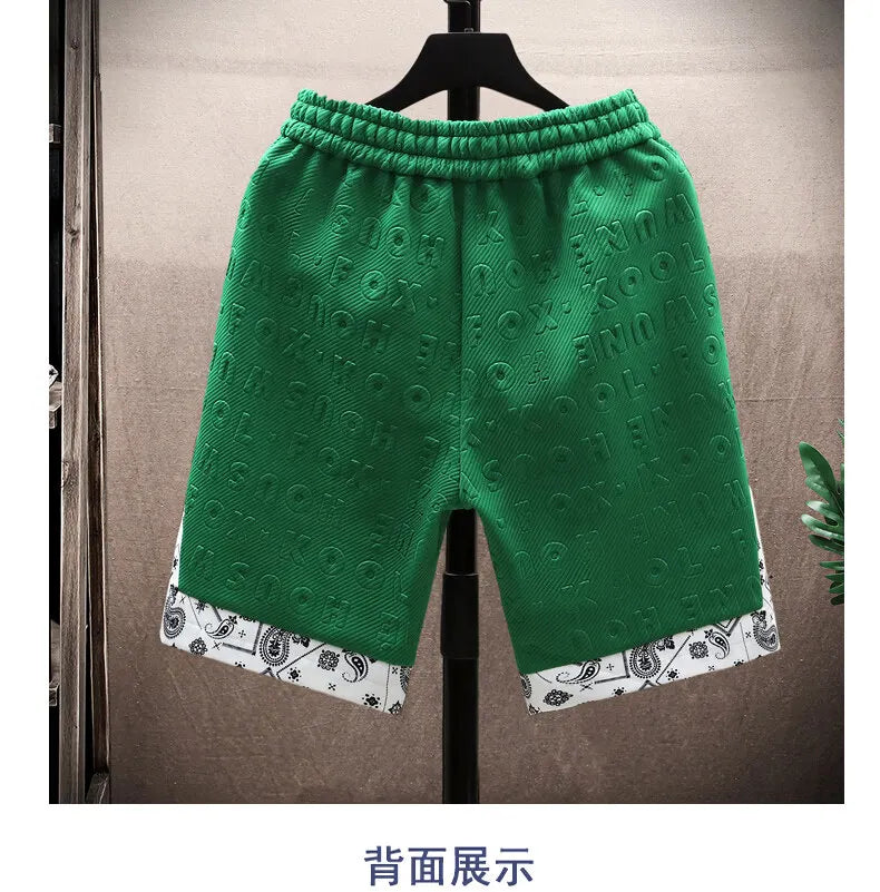 Top selling men's high-quality trendy printed shorts for spring and summer 2025, five quarter shorts, casual shorts