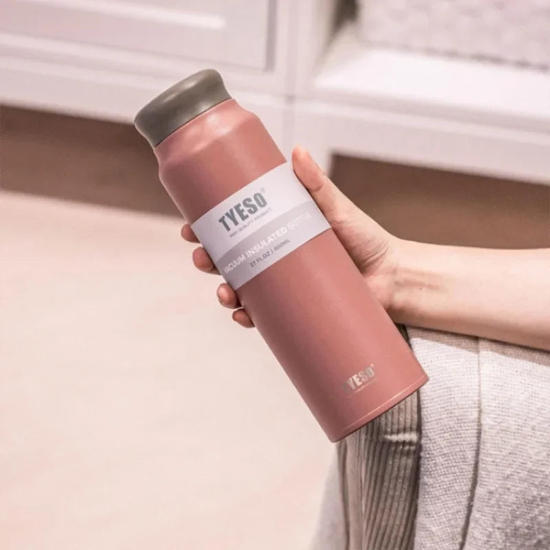 TYESO Stainless Steel Insulated Cups Coffee Thermos Cups Portable Large Capacity Home Office Travel Water Cup Drinking Utensil