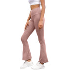 Women's Super Soft Flare Pants High Waisted Tummy Control Workout Yoga Push Up Gym Fitness  Long Leggings Bell Bottoms