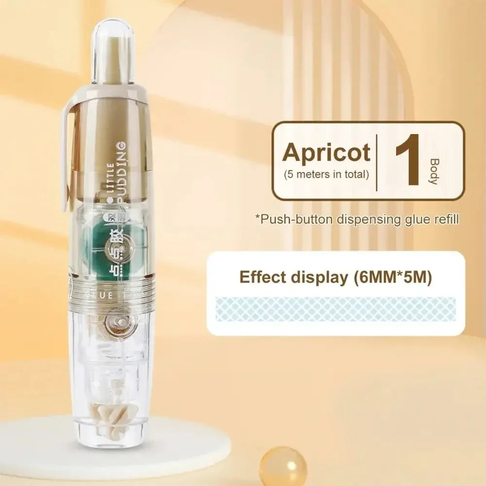 Double-sided Adhesive Press Spot Glue Pen Large Capacity High Viscosity Correction Tape Replaceable Core Office Supplies
