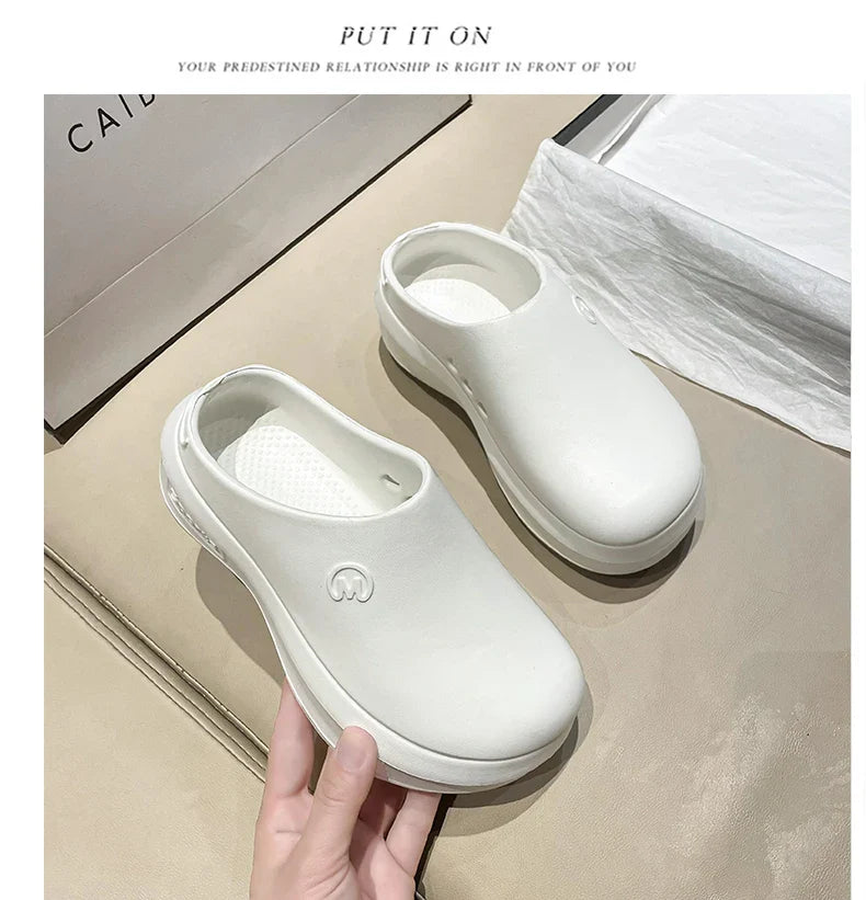 Women Sandals Summer Shoes Cook Work Flip-flop Waterproof Female Sandals Non-Slip Garden EVA Platform Slippers Casual Beach Shoe
