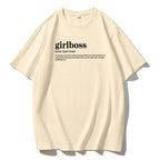 Blessyuki Summer Plus Size Cotton T-shirts Women 2023 Soft O-neck Letter Printed Tees Casual Short Sleeve All-match Female Tops