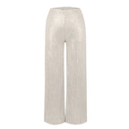 Women's Fashion Solid Color High Waist Sequin Side Zipper Draped Wide Leg Pants Pants for Women Women's Pants Women's Pants 2024