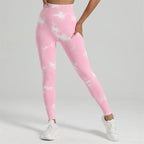 Women Tiedye Gym Leggings Seamless Mujer Push Up Seamless Pants Scrunch Sports Fitness High Waist Workout Yoga Leggins Drop Ship