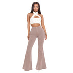 Women Jeans Flare Pants Sexy Denim Long Pant Hip Wrap Casual Solid Elegant Splice Regular Slim Fit High Waist Trousers Summer