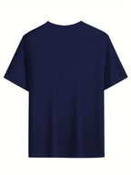 Summer Men's 100% Cotton Casual Sports Loose Large california letter Printed Comfortable Round Neck Short Sleeve T-shirt Top