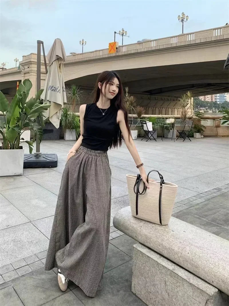 Summer Women's Fashion Slimming Cute Matching Set Conceal Meat Two-Piece Set Cool plus Size Age-Defying Chinese Brand