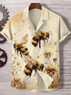 Men's Art Graphics Shirts Short Sleeved Button Down Lapel Shirt For Summer Oversized Tops Vacation Casual Hawaiian Shirts