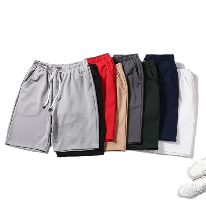 New Summer Men Short Mesh Gym Bodybuilding Casual Loose Shorts Outdoors Fitness Beach Short Pants Male Brand Sweatpants