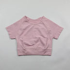 Impact Crop Top Women Short Sleeve Yoga Shirts Slim Fit Seamless Workout Top T-shirt Gym Clothes Woman Sportwear