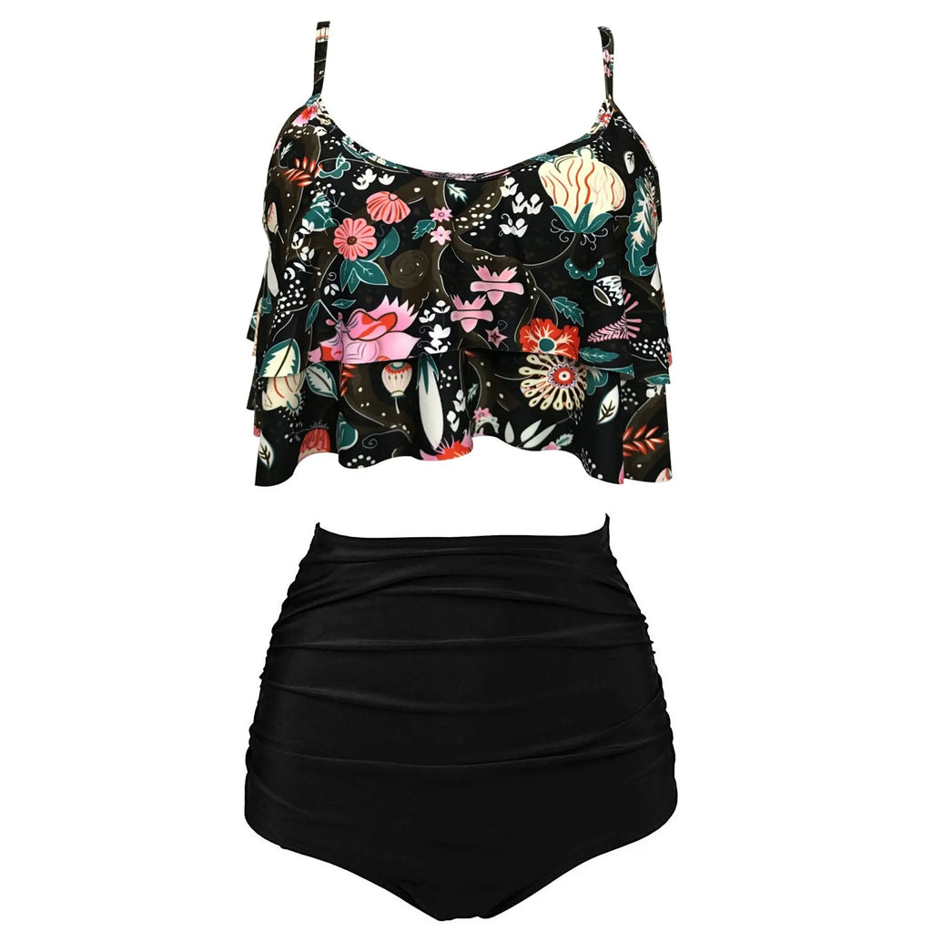 Swimwear For Women Plus Size Bikinis Sets Sexy Bikini Wave Solid Cup Split Cover-up Swimsuit Bathing Suit Women's Swimsuit 2023