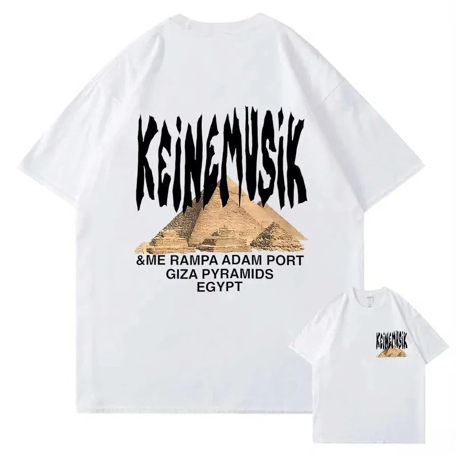 Summer Keinemusik X Pacha T Shirt Men's Women Fashion Streetwear Cotton Short Sleeve Tee Hip Hop Sportwear Oversized Casual Tops