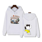 Men's casual fashion brand high-end quality Snoopy print Autumn Winter thick warm street fashion hoodie