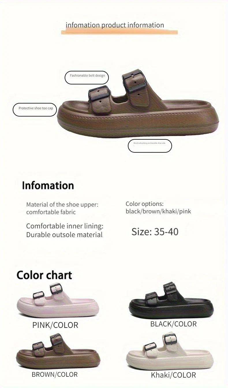 Hot Summer Outer Wear, Soft-Soled, Lightweight, Thick-Soled, Non-Slip, Wear-Resistant Beach Sandals for Women