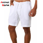 Summer Fashion Mens Linen Shorts Men Cotton Beach Short  New Wild Leisure Loose Solid Cargo Shorts for Men Sweatshorts