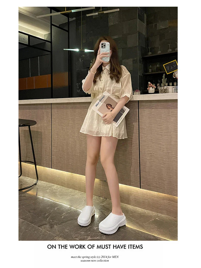 Women Sandals Summer Shoes Cook Work Flip-flop Waterproof Female Sandals Non-Slip Garden EVA Platform Slippers Casual Beach Shoe