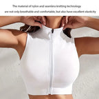 Women's 2-piece Set Close-fitting Breathable Sexy Yoga Zipper Exercise Fitness Vest Top