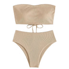 Bathing Suit Two-Piece Set Summer Swimwear Bra Briefs Bikini Set With Chest Pad Wire-Free Women Beach Suit Women Clothes