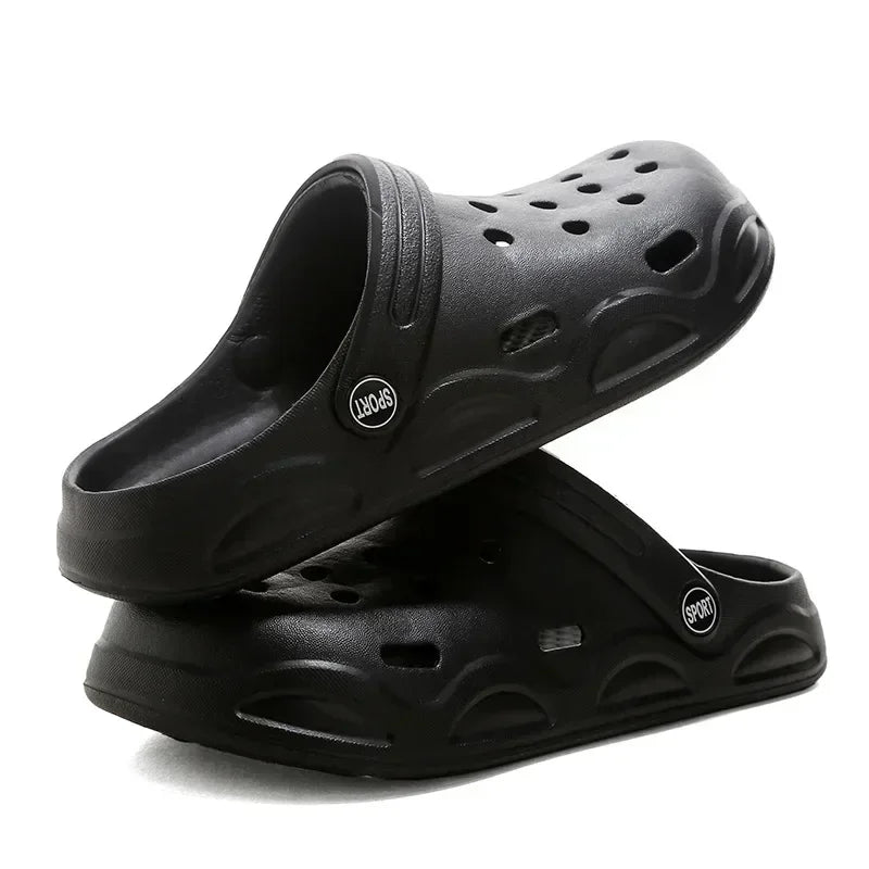 Hole shoes men's summer new outer wear bag head couple half bag heel bag head garden shoes beach women's shoes