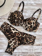 Cheap Push Up Bikinis Women Swimsuits  Solid Padded Women Swimwear Vintage Female Swimsuit High Waist Biquini Bathing Suit