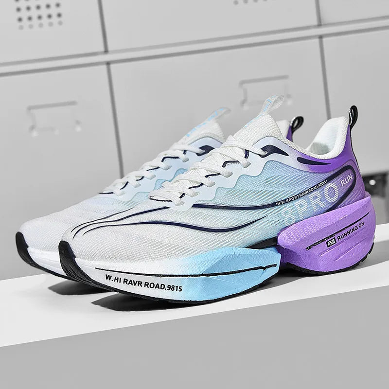 NEW Sports Running Shoes Men Marathon Breathable Comfortable Women Athletic Training Outdoor Sneakers Air Cushion Carbon Plate