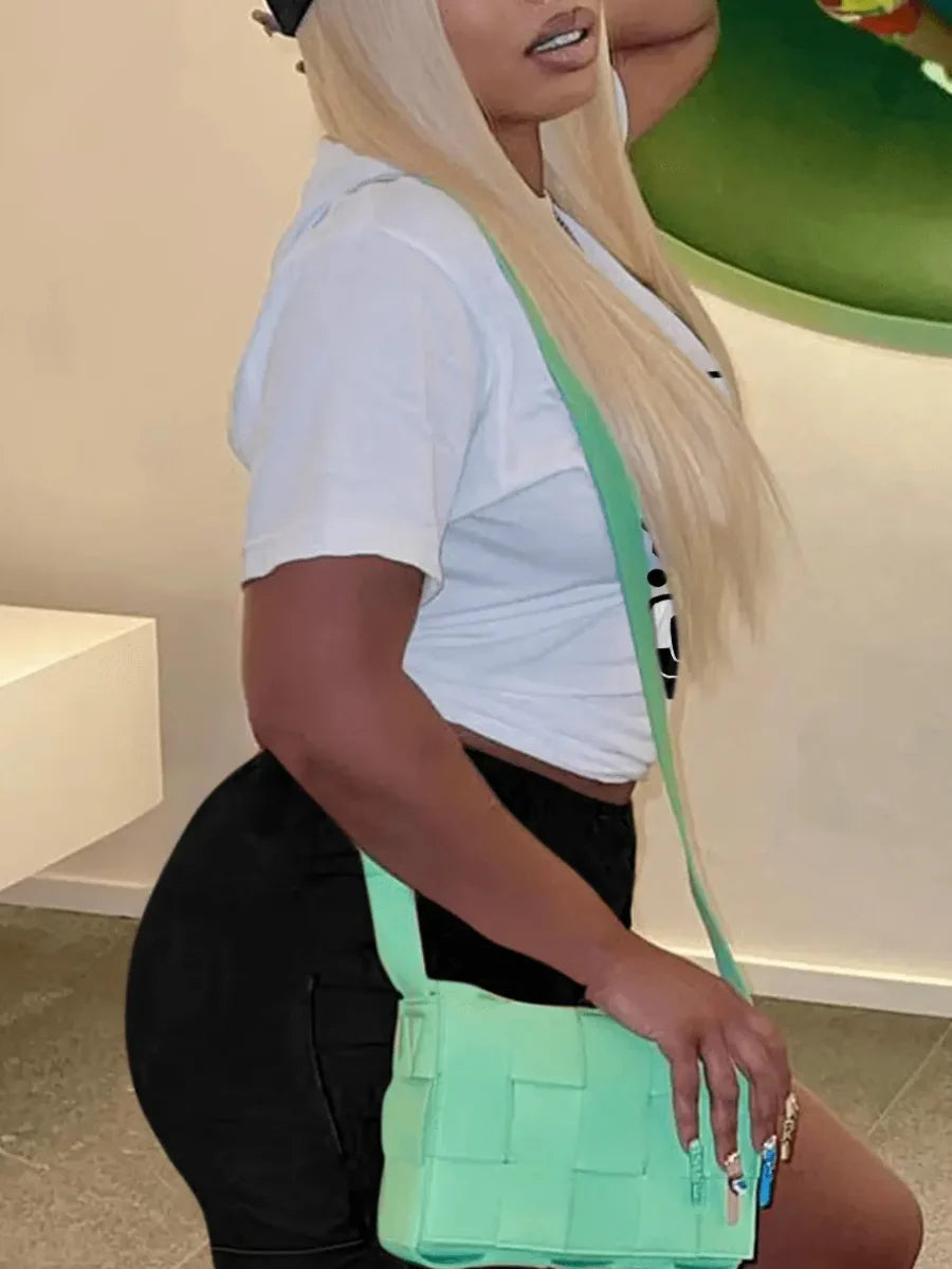 LW Plus Size Money Letter Print Shorts Set 2023 Women Round Neck Cartoon Two Pieces Street Short Sleeve Matching Suits