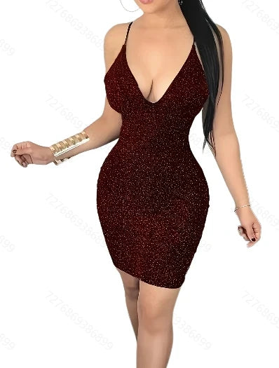 Women's Sexy Sleeveless Bodycon Cami Dress for Club, Party, and Everyday Wear