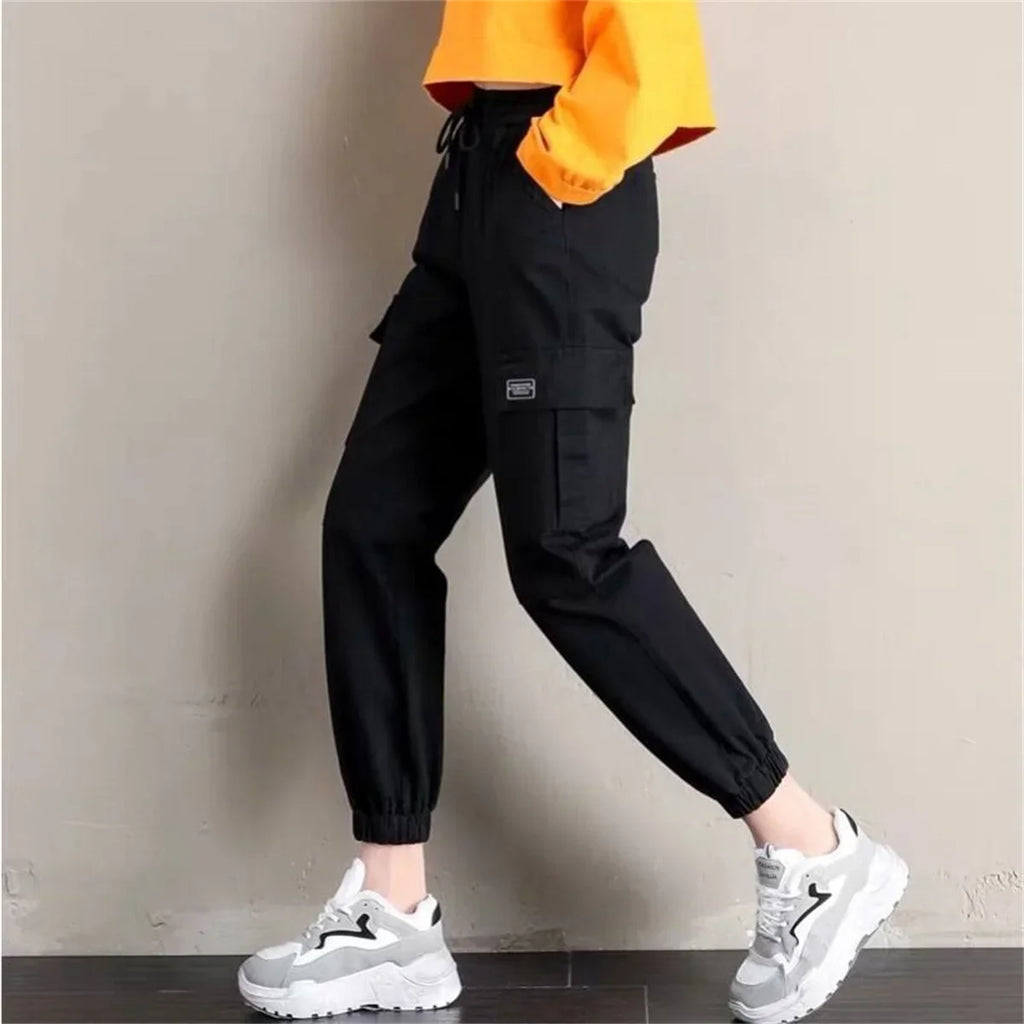 Cool Cargo Pants Women Casual Harajuku  Joggers High Waist Loose Female Hip Hop Trousers Korean Punk Pants Funny Capri Femme