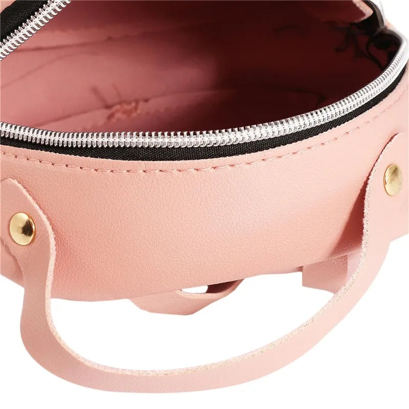 Female Backpack PU Small Teenage Girls Fashion Leisure Zipper Shoulder Bag Knapsack High-capacity Women Mini School Backpack