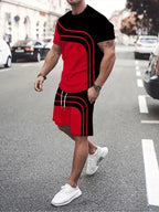 New men's outdoor running shorts for summer 2025, street fashion, casual, loose and comfortable T-shirt with soft and comfortabl